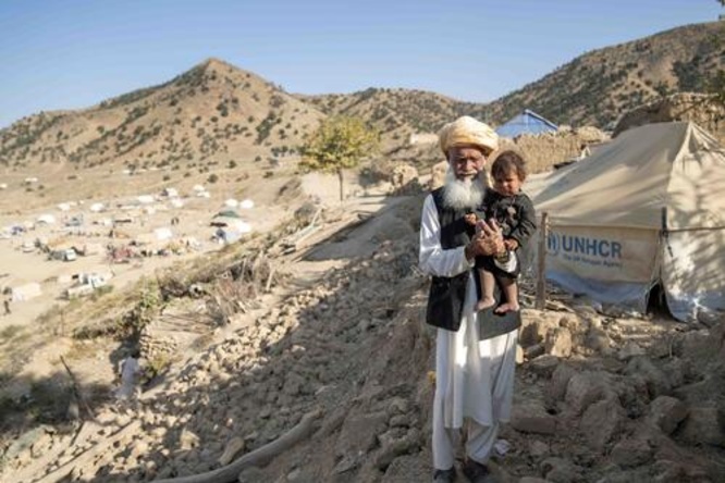 An elderly resident of Warah village, Barmal District, Paktika Province, Afghanistan. After losing seven family members in the devastating earthquake that hit the region  in June this year, he is now solely responsible for his nine grandchildren.