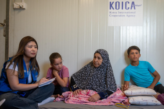 Jordan. Syrian refugees find comfort, accessibility and dignity in a new shelter at Azraq Camp
