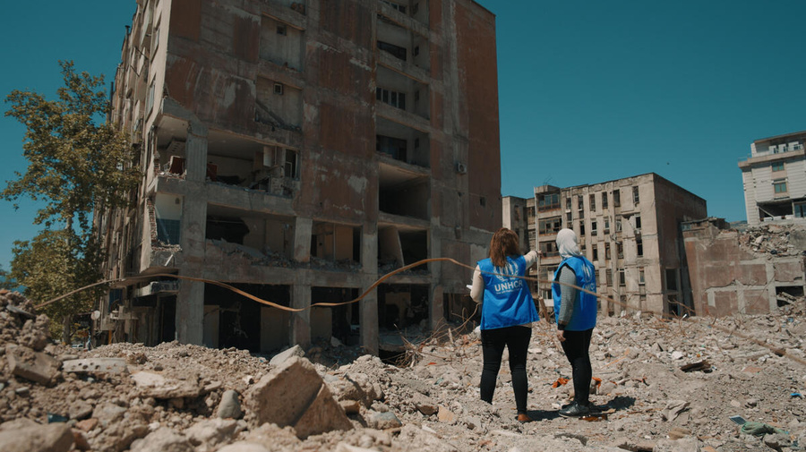 Turkiye. UNHCR staff on the ground in Turkiye's Hatay province.