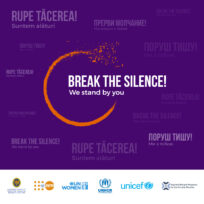 „Rupe tăcerea. Suntem alături”: Organizațiile Națiunilor Unite, Ministerul Muncii, Protecție Sociale și Familiei, și Organizațiile Societății Civile lansează campania de comunicare pentru combaterea si prevenirea violenței în bază de gen