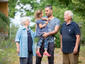 Finland. Pensioner couple take Iraqi girl under their wing