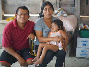 Brazil. Annabel and her family in the indigenous community of Tarauparu