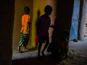 Young children play in the city of Gao, Mali, February 2019.