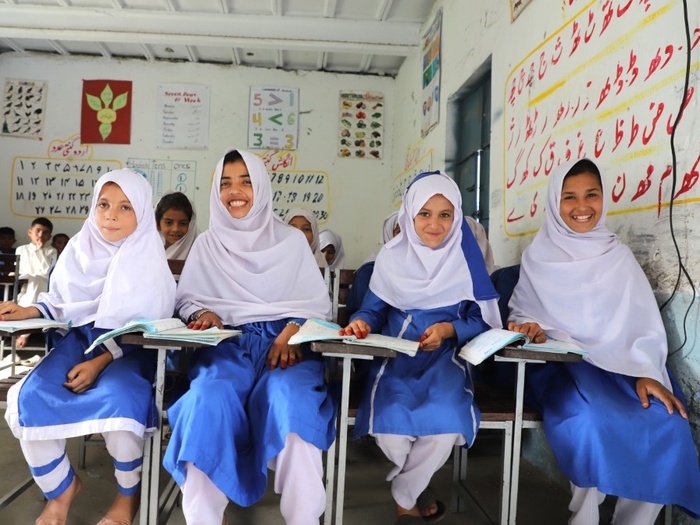 Girls in a classroom