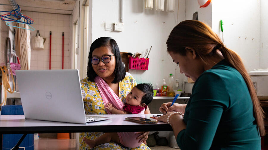 Malaysia. Refugee leaders conduct online psychosocial support group session for refugee women during COVID-19