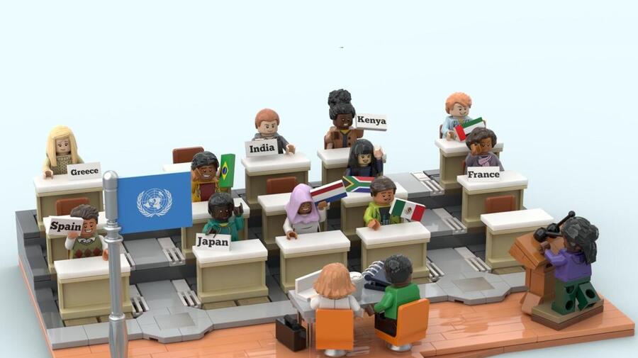 Switzerland. Model UN Refugee Challenge ideas turned into LEGO scenes