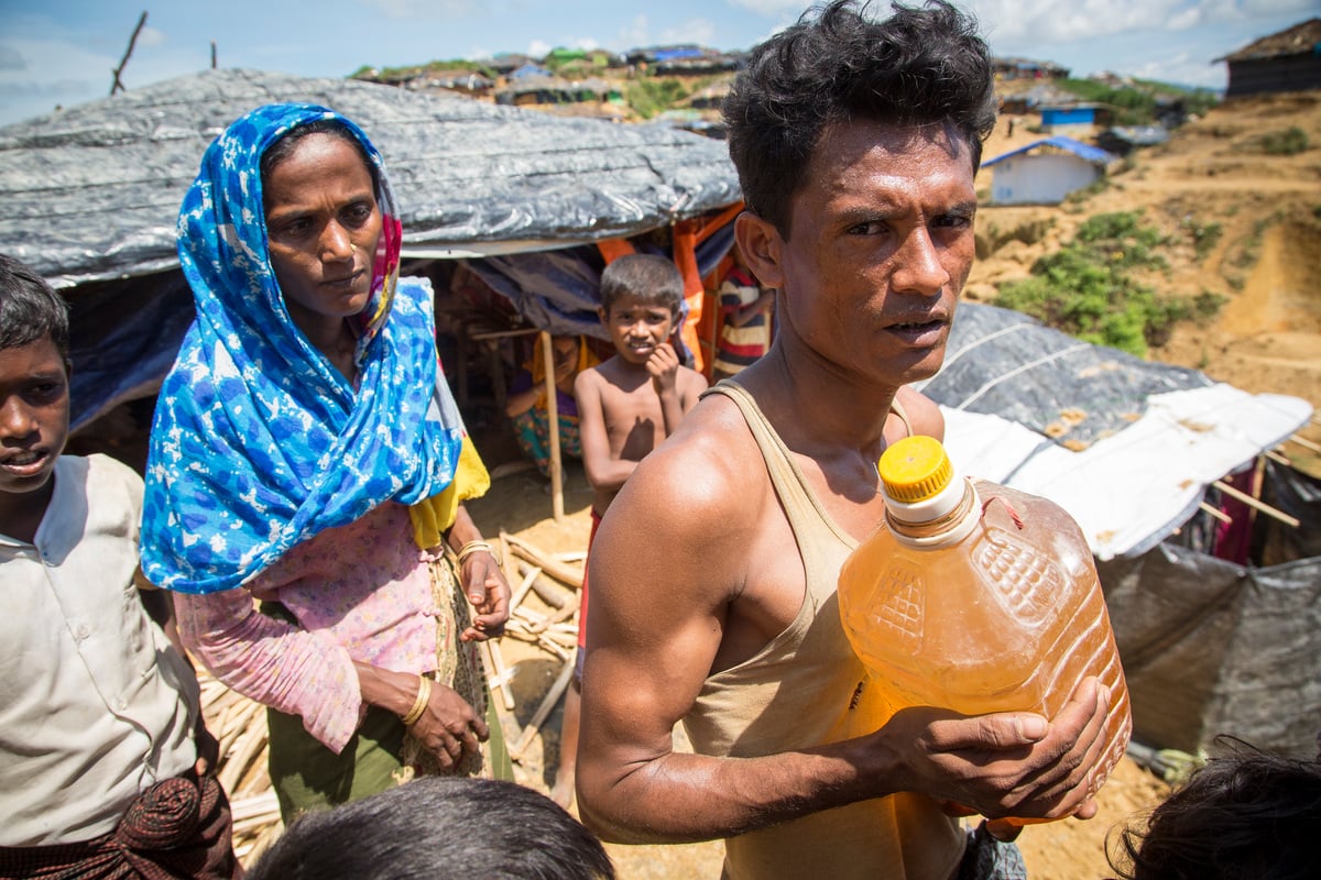 Bangladesh. Rohingya refugees struggle with clean water and sanitation in Kutupalong extension site