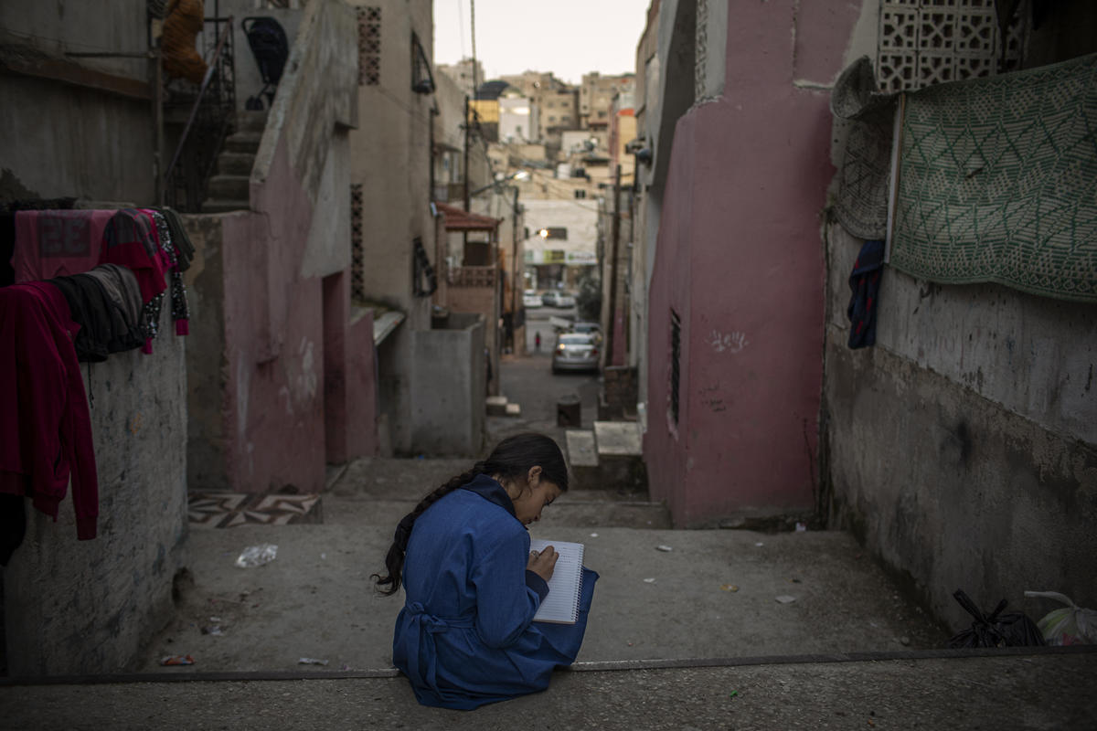 Jordan. Nine years of conflict weigh heavy on Syrian refugee girl