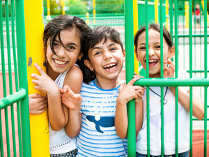 Children attend a summer school in Vienna run by the Syrian refugee non-profit organisation "The Peace Bridge."