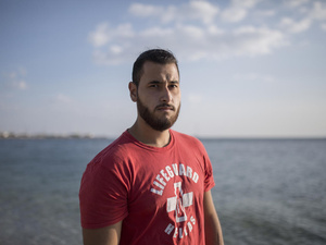 Greece. Syrian refugee helps save lives as volunteer lifeguard