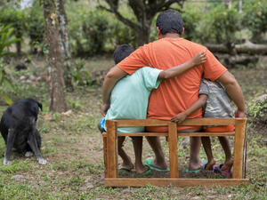 Costa Rica. Nicaraguan family that escaped from the political conflict in Nicaragua