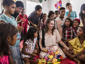 Colombia. Visit by UNHCR Special Envoy Angelina Jolie