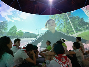 United States. VR, Igloo video with Omar the boy who couldn't grow.