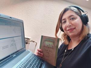 Afsaneh, an English teacher and refugee from Iran, holds online Farsi classes for students in Serbia during the COVID-19 lockdown.