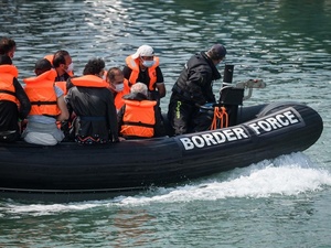 United Kingdrom. Migrants Cross The English Channel From France