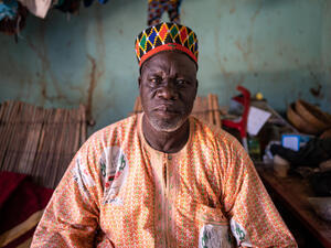 Burkina Faso. Chief Diambende Madiega at his home in Kaya