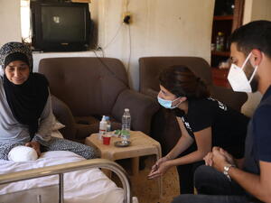 Lebanon. Aliyah's house is being renovated by UNHCR and partners part of shelter assistance program to local and refugee families.