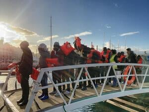 Malta. disembarkation of Sea Watch and Sea Eye passengers