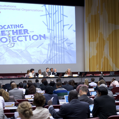 The opening of this year's annual consultations with non-governmental organizations in Geneva.