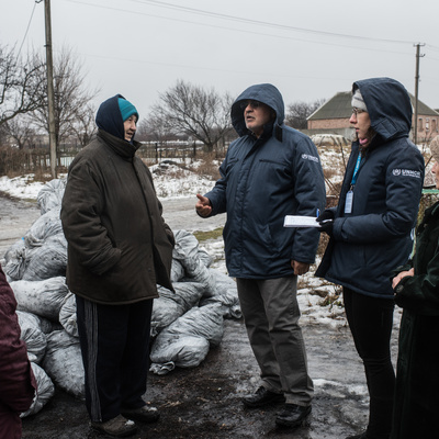 Ukraine. Coal supply to Luhanske village