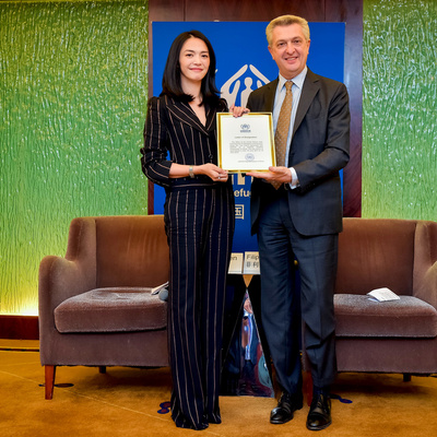 China. High Commissioner with Goodwill Ambassador Yao Chen