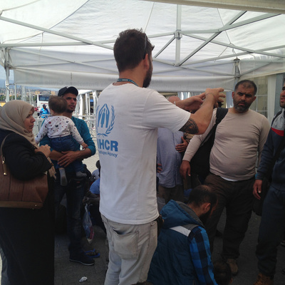 Italy. Survivors of a dangerous crossing