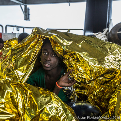 Malta. West African refugees and migrants rescued at sea