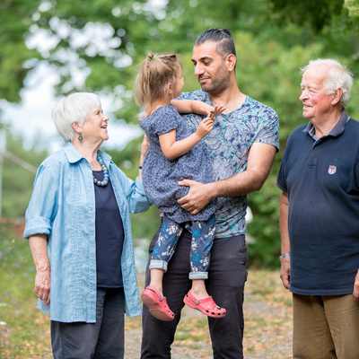 Finland. Pensioner couple take Iraqi girl under their wing