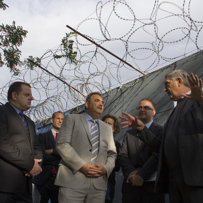 Hungary. High Commissioner Filippo Grandi at Röszke Transit Zone