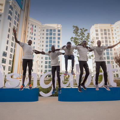 Turkmenistan. Refugee athletes participate in the 2017 Asian Indoor and Martial Arts Games (AIMAG) in Ashgabat