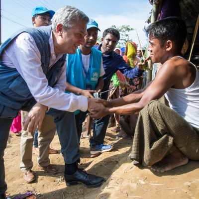 Bangladesh. UN High Commissioner for Refugees visits Rohingya camps