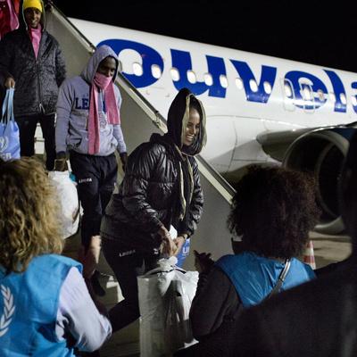 Niger. Refugees evacuated from Libya to Niger