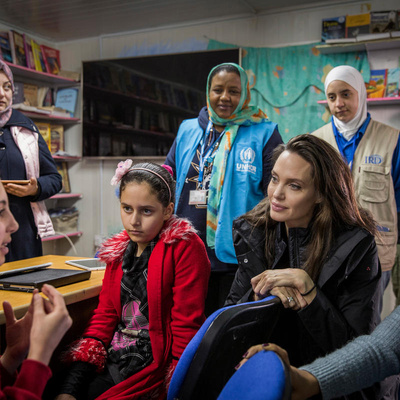 Jordan. UNHCR Special Envoy Angelina Jolie visit
