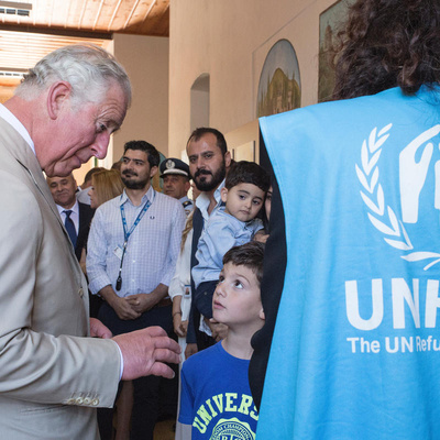 British Royals visit to refugees on Crete