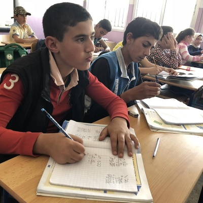 Lebanon. Second shift schools provide an education to Syrian refugees in Lebanon