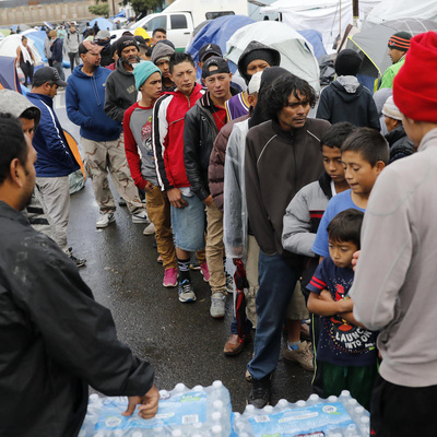 Mexico. Caravan of refugees and migrants seek shelter and work in Tijuana