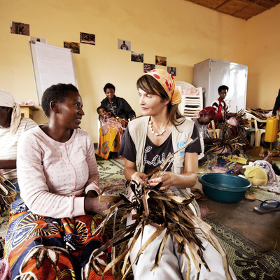 Rwanda. UNHCR Goodwill Ambassador Helena Christensen visits Burundian refugees in Rwanda