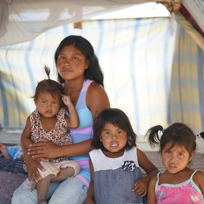Brazil. Magdalena and her family in the indigenous community of Tarauparu