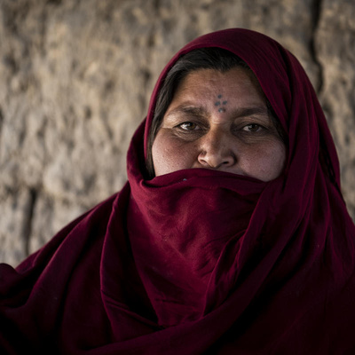 Afghanistan. Weaving kilim rugs in Haji Munjai township