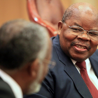 Sudan. Tanzania's former President Mkapa speaks with Sudan's Foreign Minister Karti during a meeting in Khartoum