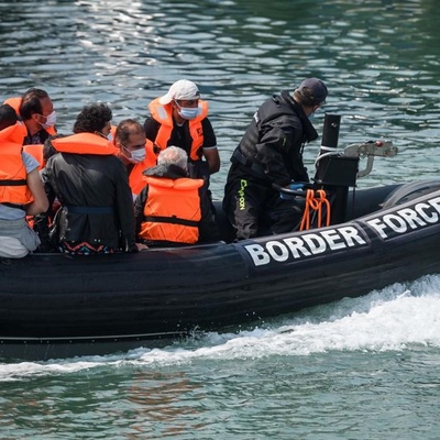 United Kingdrom. Migrants Cross The English Channel From France