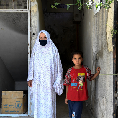 Syria. UN High Commissioner for Refugees visits families returning to their homes in Zamalka, East Ghouta