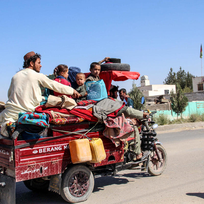 Afghanistan. IDPs flee from Nadali to Lashkar Gah in Helmand province.