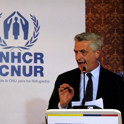 Colombia. Visit of UNHCR's High Commisioner, Filippo Grandi, to Venezuelan refugees and migrants in Bogota, Colombia.