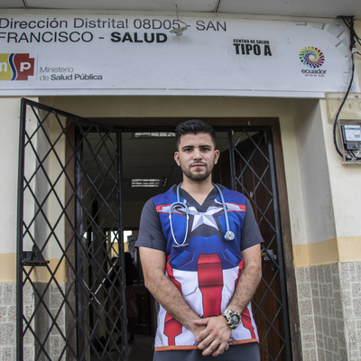 Venezuelan doctor Samuel, 27, fled to Ecuador in 2018 where he now cares for locals and Colombian refugees during the pandemic.