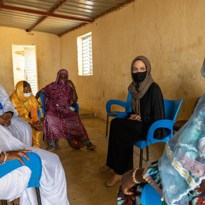 Burkina Faso. Angelina Jolie spends World Refugees Day with Refugees
