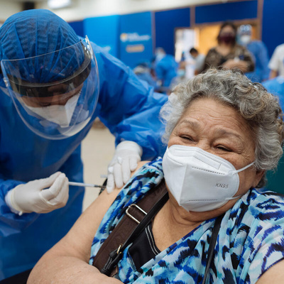 Ecuador. Venezuelan refugee and migrant elders get the Covid-19 vaccine with UNHCR support