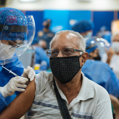 Ecuador. Venezuelan refugee and migrant elders get the Covid-19 vaccine with UNHCR support