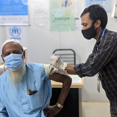 Bangladesh. COVID-19 vaccination rollout begins in Rohingya refugee camps