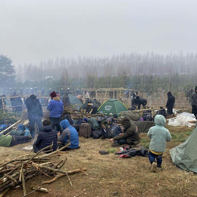 Berlarus. UNHCR and IOM together with the Belarus Red Cross delivered assistance to people stranded at the border